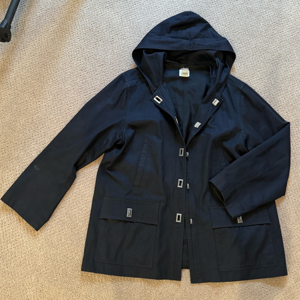 GAP lightweight cotton black raincoat size large